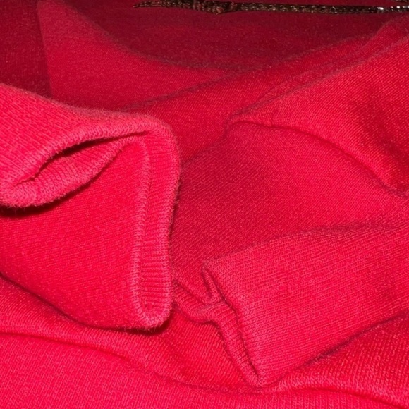 PINK by Victoria’s Secret Spellout Sequin Red Hooded Sweatshirt - Picture 5 of 12